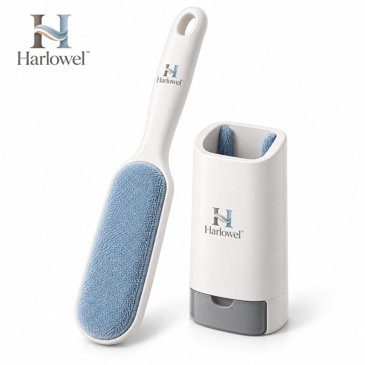 Harlowel™ FiberSweep Garment Lint Brush – Reusable Clothes & Fabric Hair Remover for Coats, Pants, Upholstery & Everyday Care