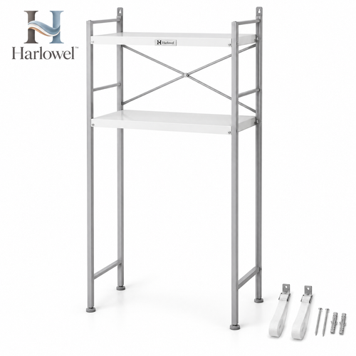 Harlowel™ AboveWash Over-the-Washer Storage Rack – Multi-Tier Laundry Organizer for Detergent, Towels & Utility Supplies