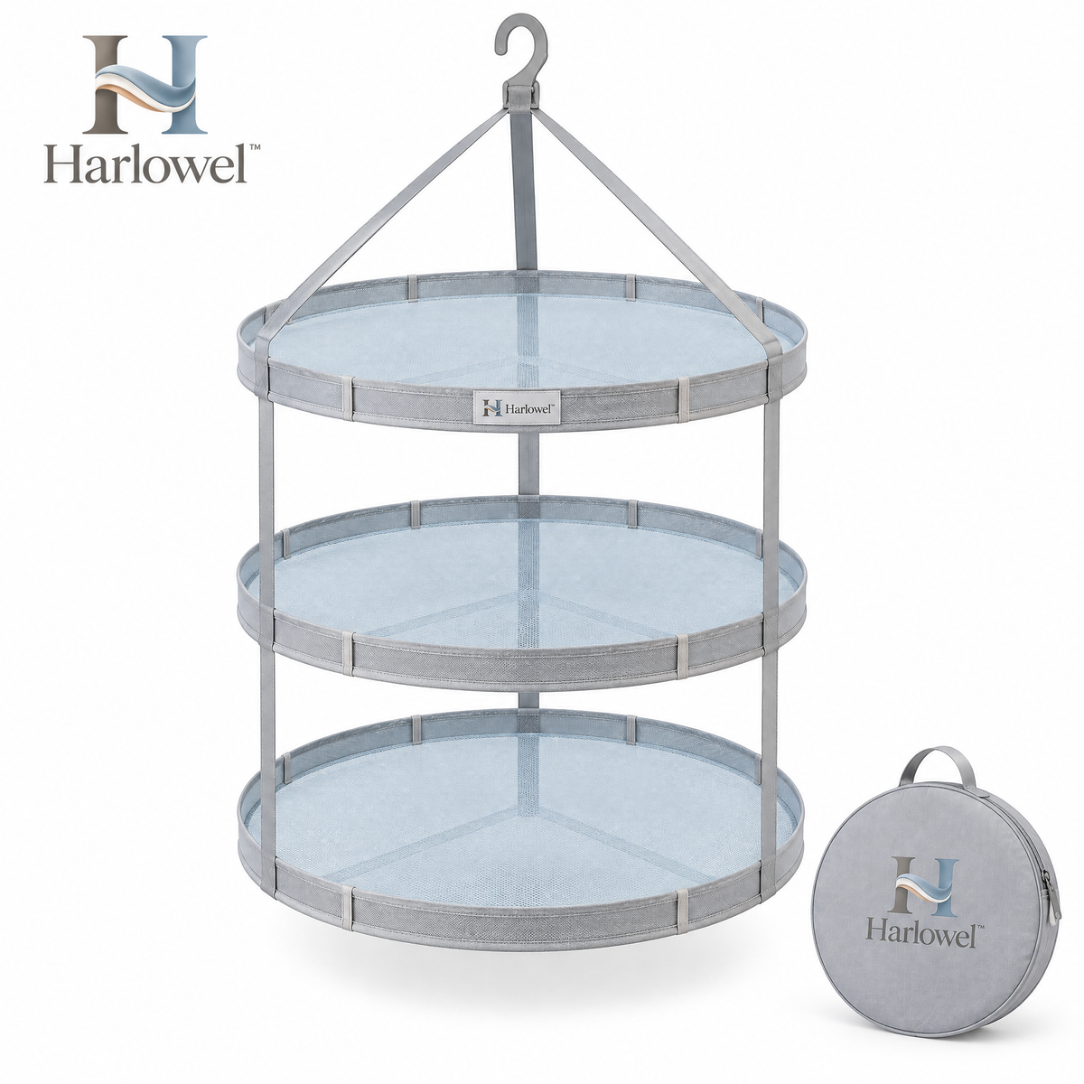 Harlowel™ ShapeLay Sweater Drying Mesh – Flat Garment Drying Rack for Sweaters, Knits & Delicate Clothing