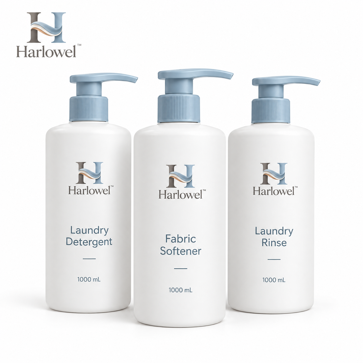 Harlowel™ PourKeep Laundry Dispenser Bottles – Refillable Storage Containers for Detergent, Fabric Softener & Laundry Essentials