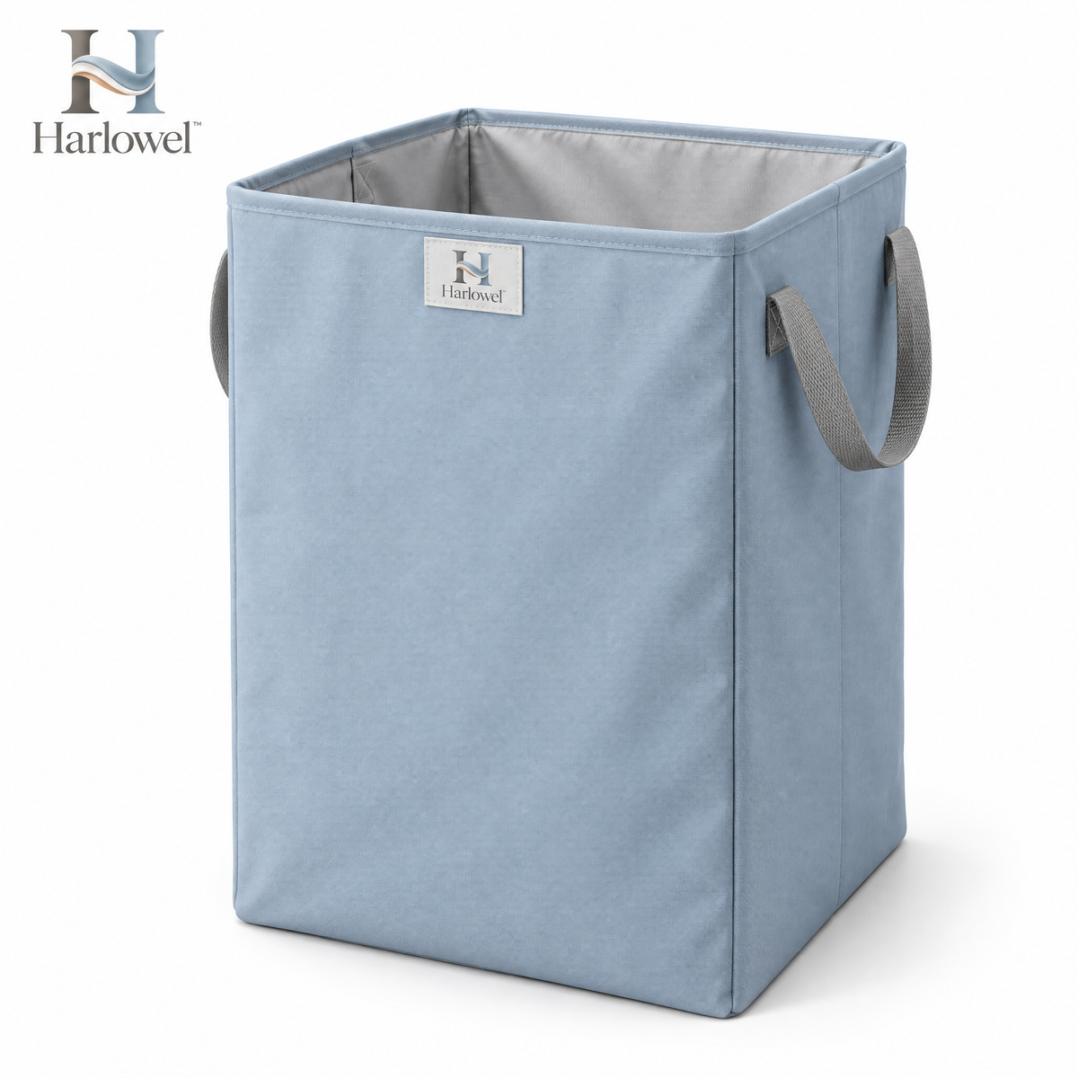 Harlowel™ FoldNest Collapsible Laundry Hamper – Space-Saving Clothes Basket with Carry Handles for Bedroom, Bathroom & Laundry Room