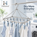Harlowel™ ClipBloom Sock Drying Hanger – Multi-Clip Hanging Laundry Rack for Socks, Underwear & Small Garments